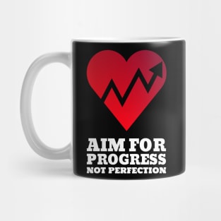 Workout Motivation | Aim for progress not perfection Mug